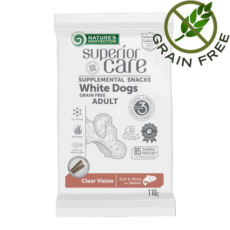 Подобряващо зрението лакомство за бели кучета SC Snack White Dogs Clear Vision (110 гр)