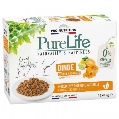 PureLife Multipack Cat Pouch Turkey - grain free пауч за котки с пуешко (12 х 85 гр)