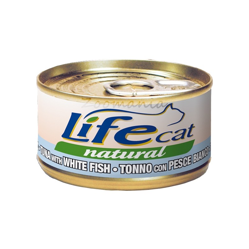 Котешка консерва „Туна с бяла риба“ – 70 гр