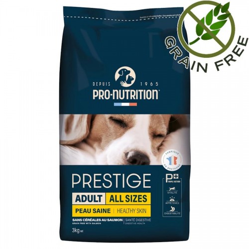 Висококачествена храна за кучета без зърно - Pro-Nutrition Prestige Dog All Sizes Skin (12 кг)