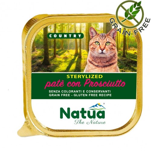 Natua Cat Paté with Ham - чудесен пастет за кастрирани котки с прошуто (4 х 100 гр)