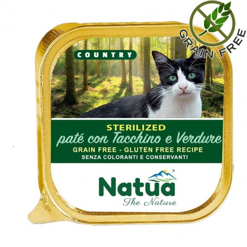 Natua Cat Paté with Turkey & Vegetables- чудесен пастет за кастрирани котки с пуешко (4 х 100 гр)