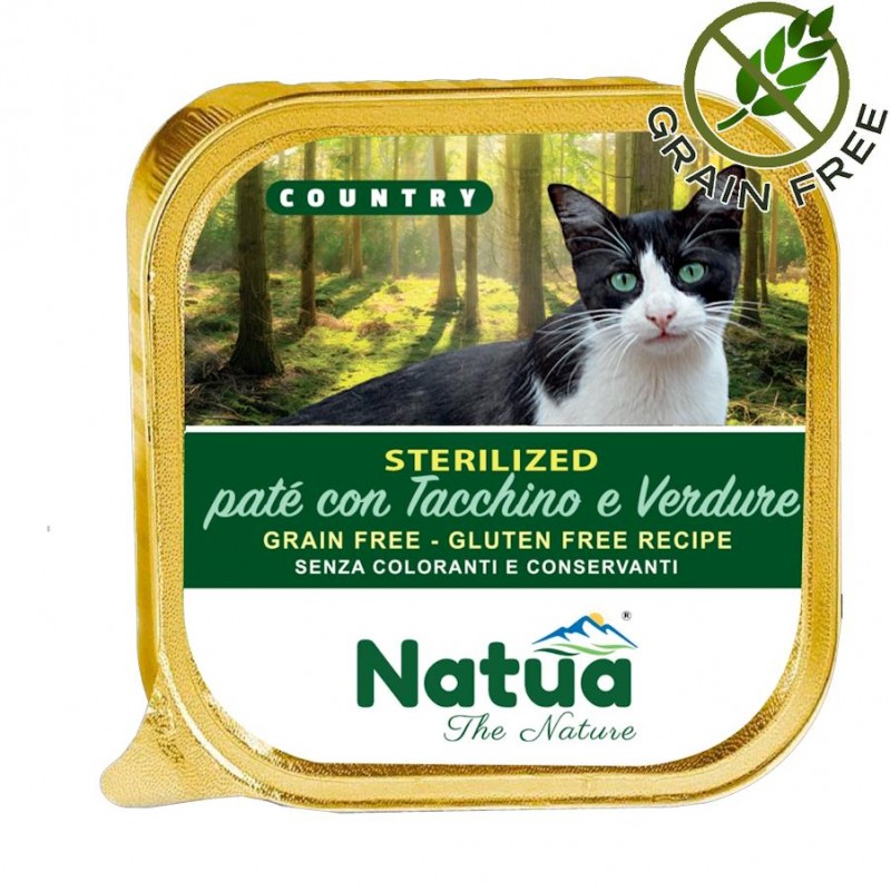 Natua Cat Paté with Turkey & Vegetables- чудесен пастет за кастрирани котки с пуешко (4 х 100 гр)