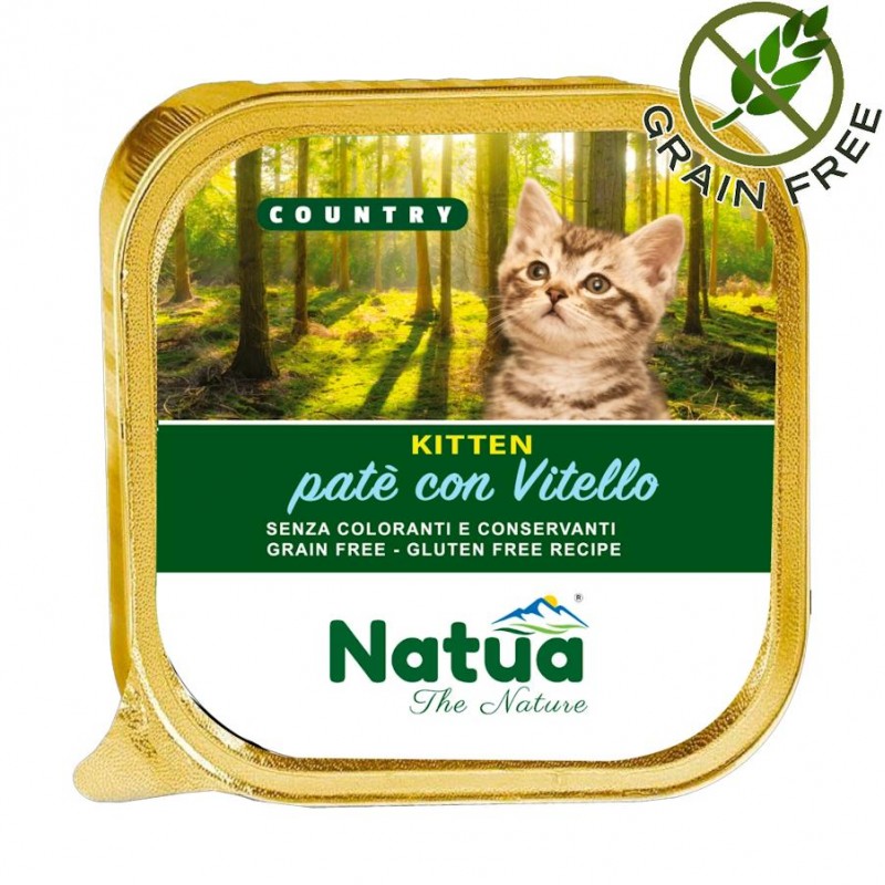 Natua Kitten Paté with Veal - чудесен пастет за котенца с телешко (4 х 100 гр)