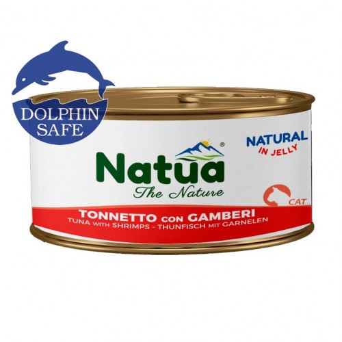 Natua Natural Cat Tuna & Shrimps - истинска гурме наслада за котки с риба тон и скариди (85 гр)