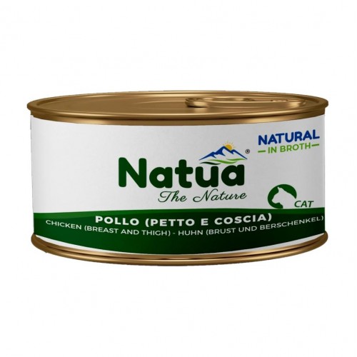 Natua Natural Cat Chicken in Broth - консерва за котки с пилешки гърди и бутче