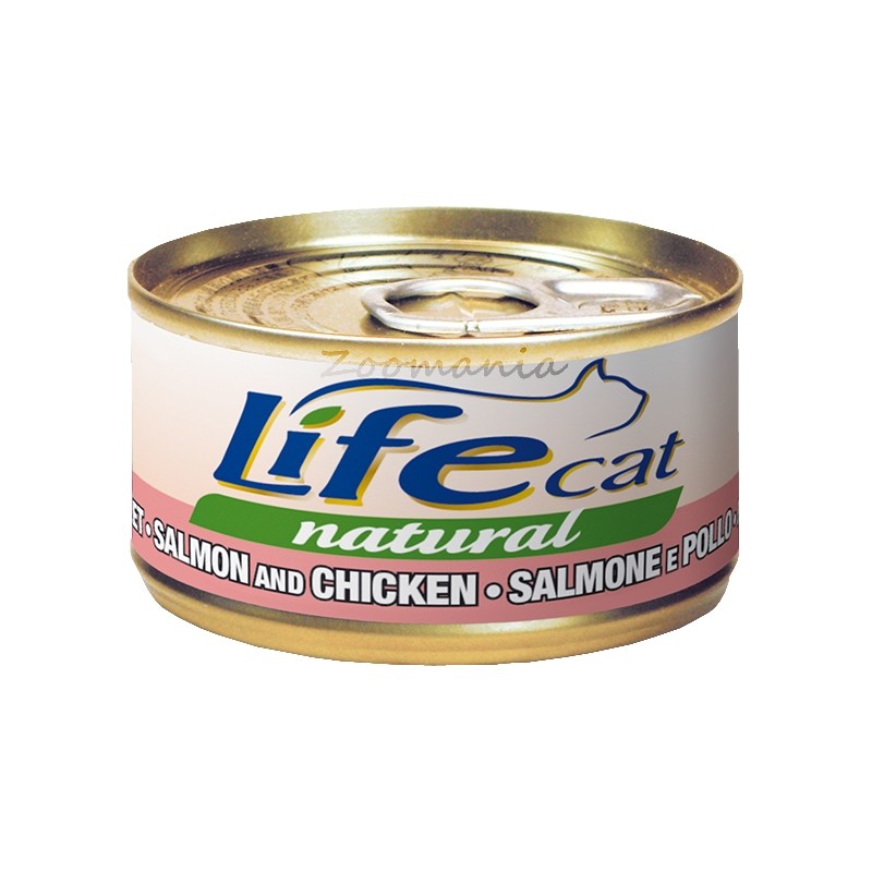 Котешка консерва „Сьомга и пиле“ – 70 гр