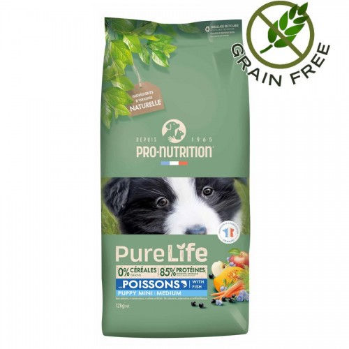 Висок клас храна за кученца Fltazor Pro-Nutrition Pure Life Dog Puppy Mini/Medium (12 кг)