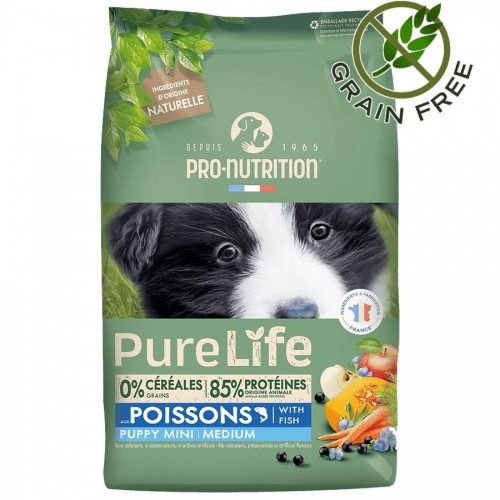 Висок клас храна за кученца Flatazor Pro-Nutrition Pure Life Dog Puppy Mini/Medium (2 кг)