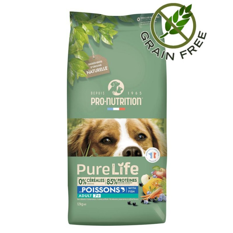 Висок клас храна за кастрирани кучета Pro-Nutrition Flatazor Pure Life Dog Adult Light and/or Sterilized (12 кг)