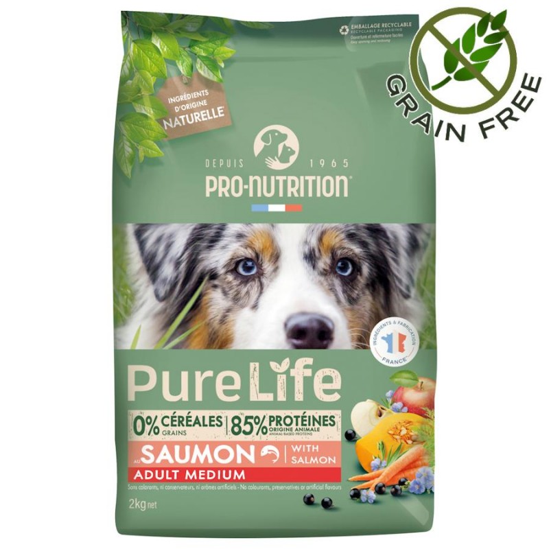 Висок клас храна за кучета от средни породи Fltazor Pro-Nutrition Pure Life Dog Adult Medium (2 кг)