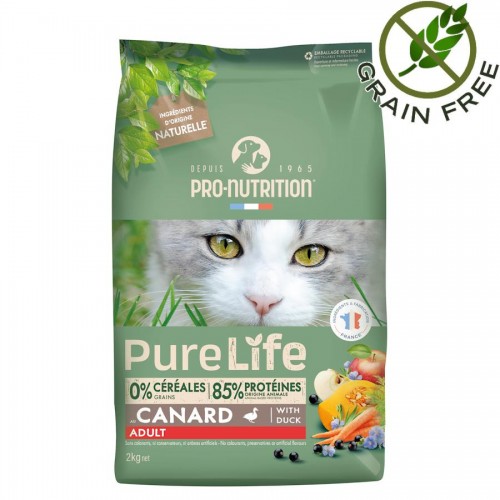 Отлична храна за котки с патешко Flatazor Pro-Nutrition Pure Life Cat with Duck Pure (2 кг)