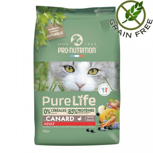Отлична храна за котки с патешко Flatazor Pro-Nutrition Pure Life Cat with Duck Pure (8 кг)