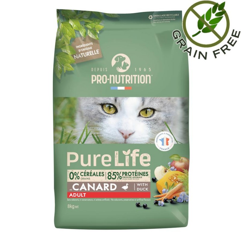 Отлична храна за котки с патешко Flatazor Pro-Nutrition Pure Life Cat with Duck Pure (8 кг)