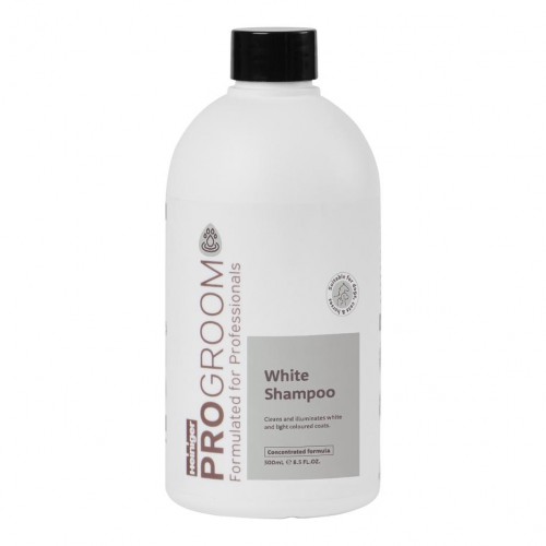 Концентриран шампоан за кучета и котки с бяла козина Heineger ProGroom® White Shampoo (500 мл)
