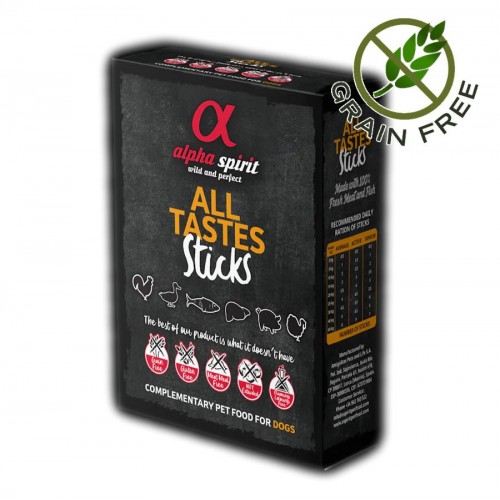 Alpha Spirit Dog All Tastes Box - саламчета за куче (6 вкуса х 4 бр)