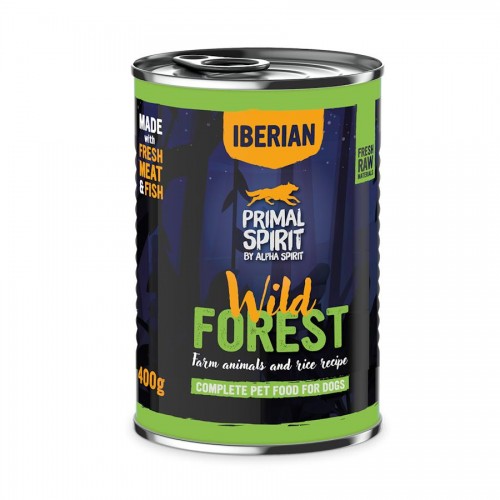 Primal Spirit Wild Forest Dog Adult - консерва за кучета със свинско и пуешко (400 гр)