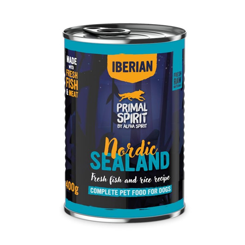 Primal Spirit Nordic Sealand Dog Adult - консерва за кучета със свинско и риба (400 гр)