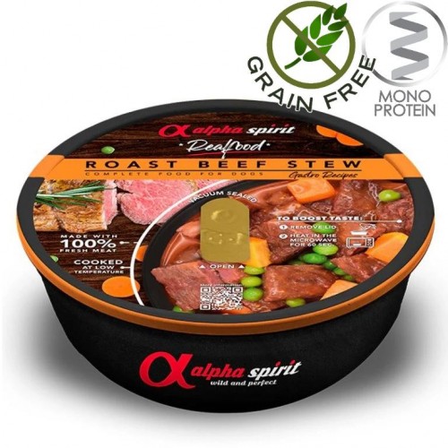 Alpha Spirit Realfood Roast Beef Stew Dog Adult - консерва за кучета с яхния от печено говеждо (280 гр)