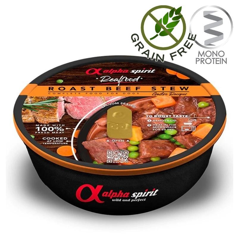 Alpha Spirit Realfood Roast Beef Stew Dog Adult - консерва за кучета с яхния от печено говеждо (280 гр)