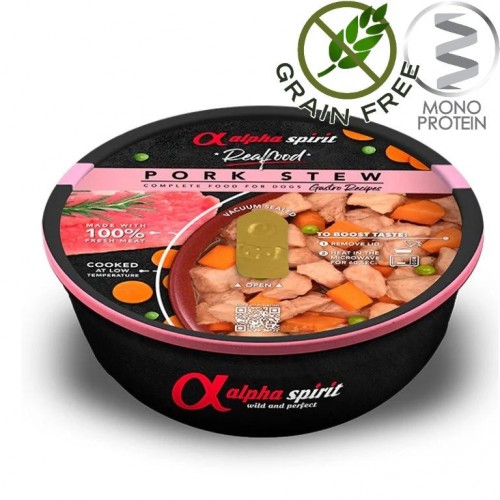 Alpha Spirit Realfood Pork Stew Dog Adult - консерва за кучета с яхния от свинско (280 гр)