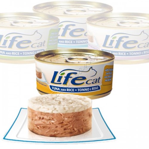 Консерва за котки „Lifecat Туна с пиле и ориз“ - 170 гр