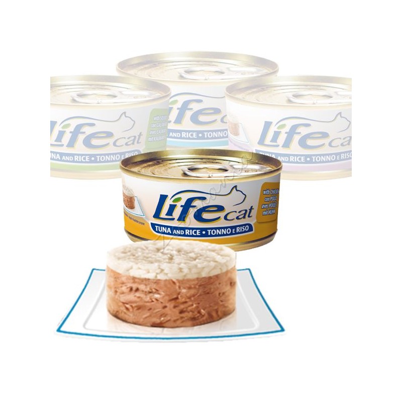 Консерва за котки „Lifecat Туна с пиле и ориз“ - 170 гр
