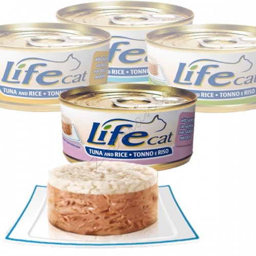 Консерва „Lifecat Туна със сьомга и ориз“ - 170 гр