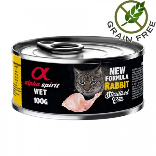 Alpha Spirit Complete Cat Wet Rabbit with Banana - пастет със заешко и банан за котки (100 гр)