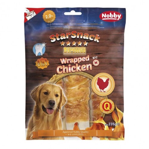 StarSnack 2in1 BBQ Wrapped Chicken Big L - първокласно лакомство за кучета (285 гр - 2 бр)