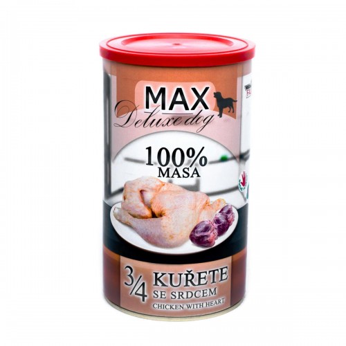 Консерва за кучета ТИМ МАКС с пиле и сърчица- 1.200 кг
