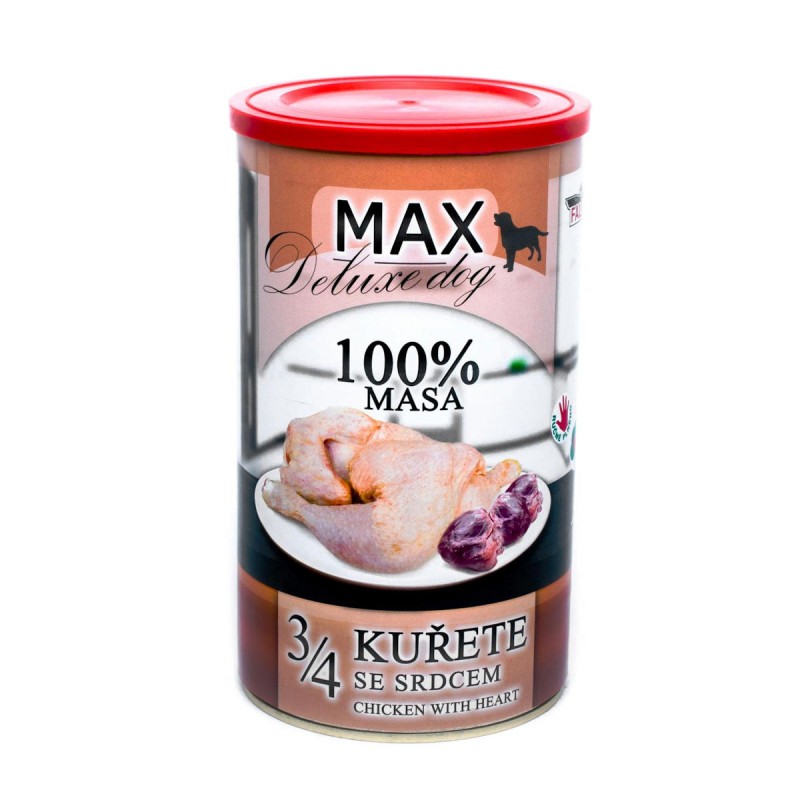 Консерва за кучета ТИМ МАКС с пиле и сърчица- 1.200 кг