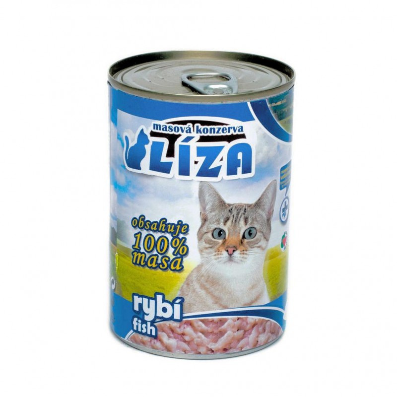 Качествена консерва за котки Liza с риба (400 гр)