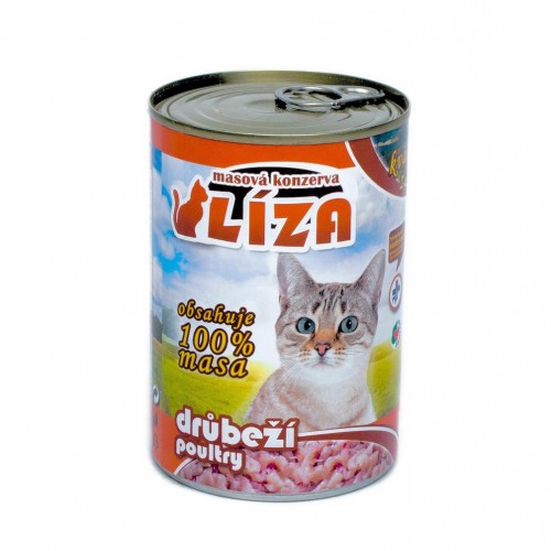 Качествена консерва за котки Liza с пилешко (400 гр)