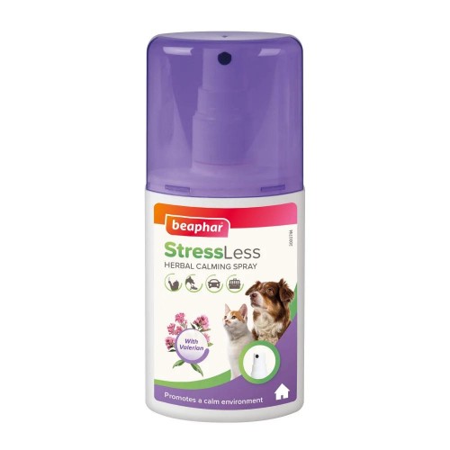 Beaphar StressLess Calming Herbal Spray Dog & Cat - успокояващ билков спрей за кучета и котки (125 мл)