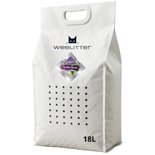 Биоразградима котешка тоалетна с аромат на псифлора WeeLitter Plus Passion Fruit - 6 л