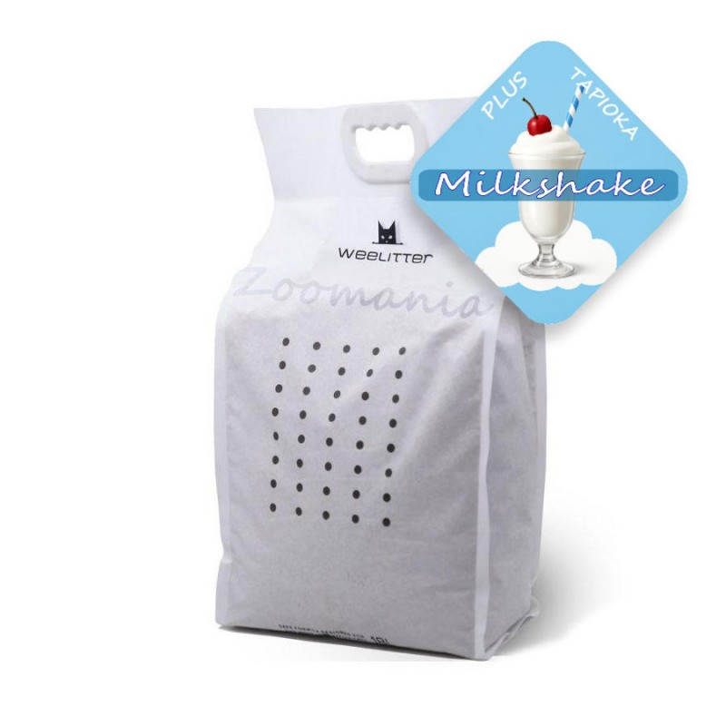 Биоразградима котешка тоалетна с аромат на млечен шейк WeeLitter Plus Milkshake - 6 л