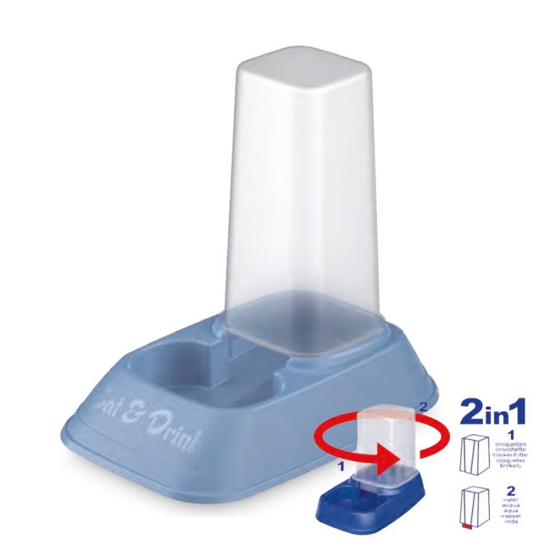 Georplast Eat & Drink Mini - диспенсър за храна и вода (0.7 л)