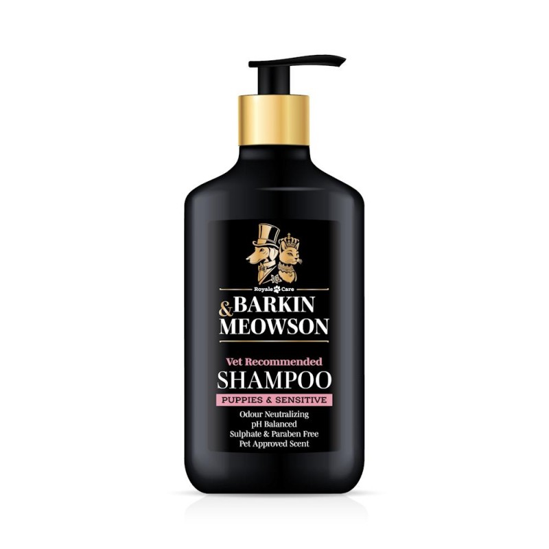 Шампоан за кученца и кучета с чувствителна козина - Barkin & Meowson Puppies and Sensitive Shampoo (350 мл)