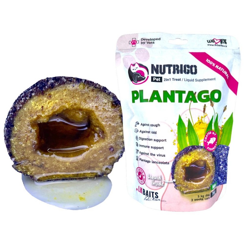 Функционални бонбони против кашлица и настинка за кучета NutriGo Plantago Syrup (75 гр)