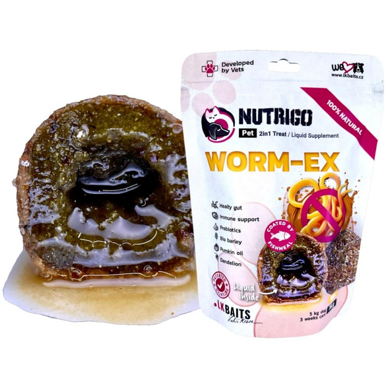Функционални бонбони против паразити за кучета NutriGo Worm Ex (75 гр)