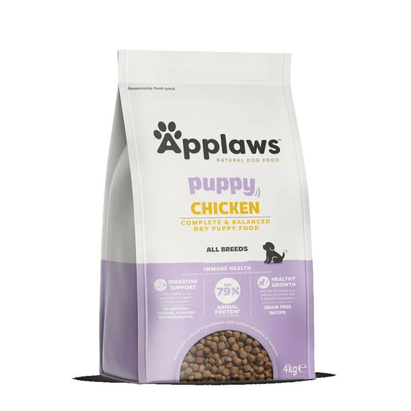 Applaws Puppy with Chicken - суха храна за кученца с пилешко (4 кг)