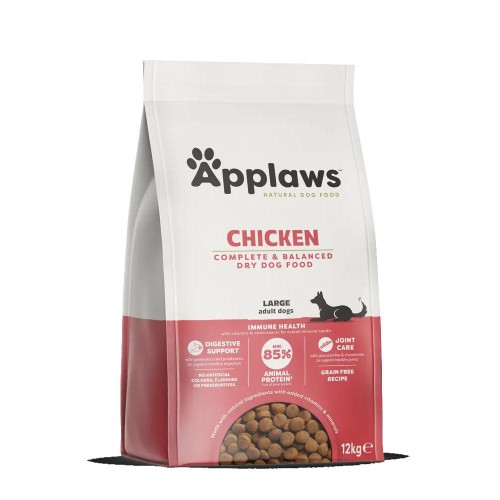 Applaws Dog Adult Large with Chicken - суха храна за кучета с пилешко (4 кг)