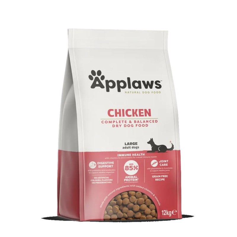 Applaws Dog Adult Large with Chicken - суха храна за кучета с пилешко (12 кг)
