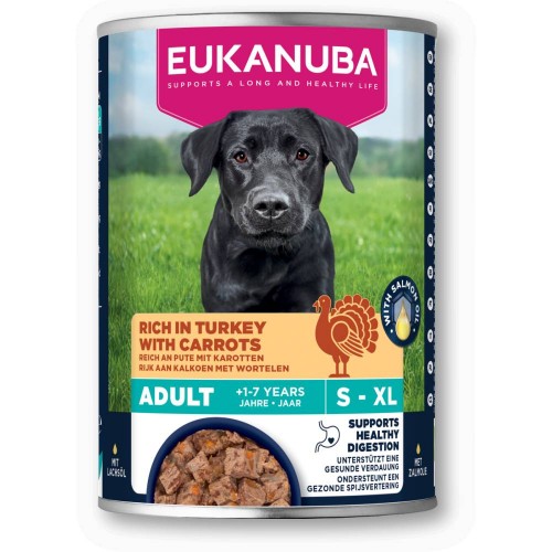 Eukanuba Dog Adult Turkey with Carrots - качествена консерва за кучета с пуешко и моркови (400 г)