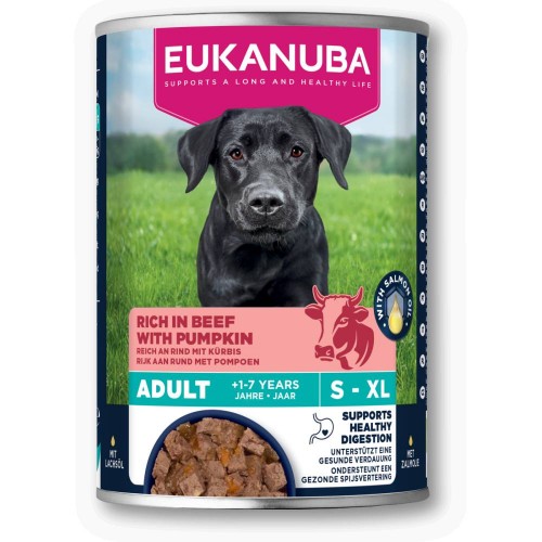 Eukanuba Dog Adult Beef with Pumpkin - качествена консерва за кучета с говеждо и тиква (400 г)