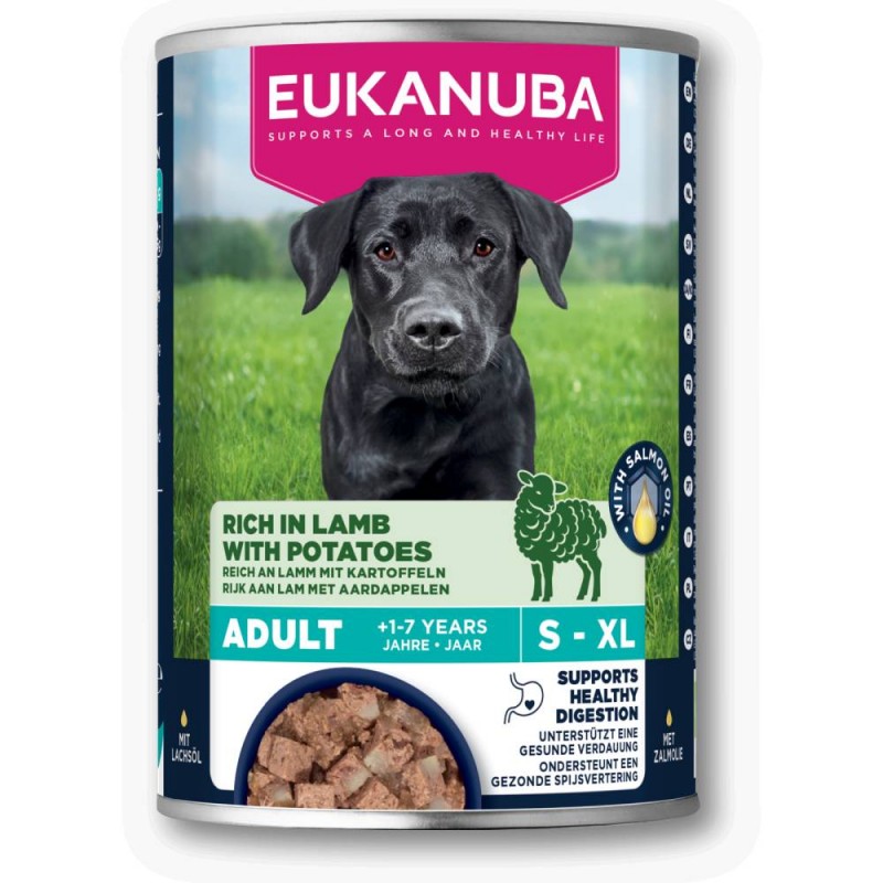 Eukanuba Dog Adult Lamb with Potatoes - качествена консерва за кучета с агнешко и картофи (400 г)