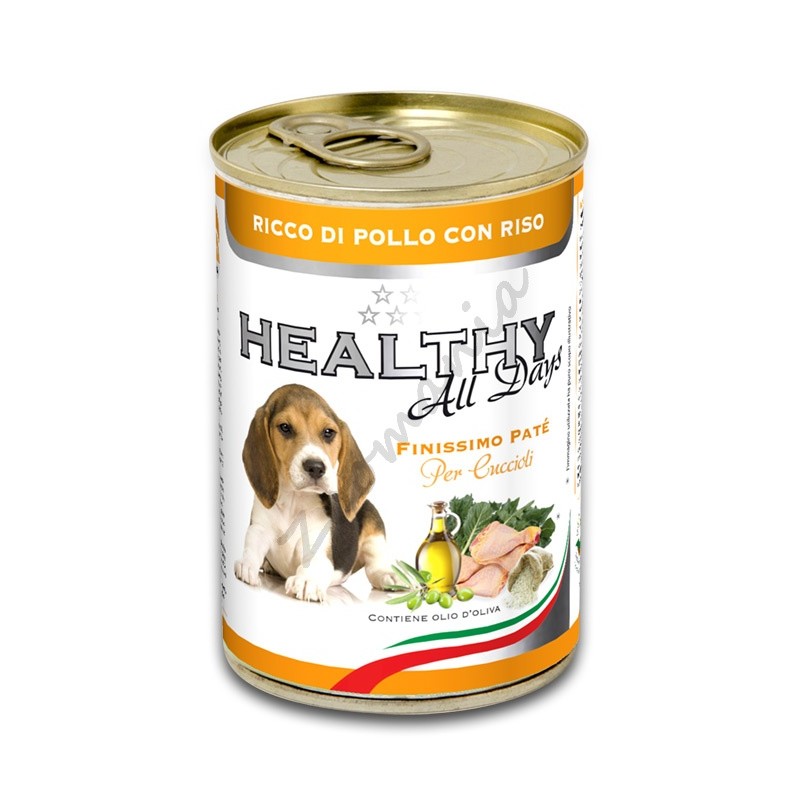 Качествена италианска консерва за малки кученца - Healthy All days Puppy "Пиле с ориз"
