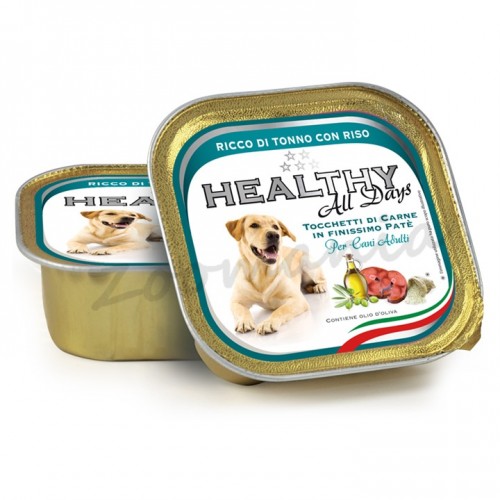 Пауч за кучета - Healthy All days "Риба тон с ориз"