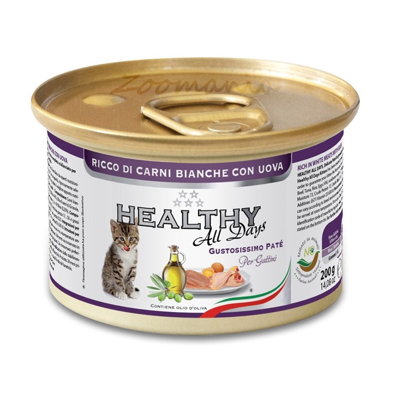 Консерва за котенца - Healthy All days Kitten "Бели меса с яйца"